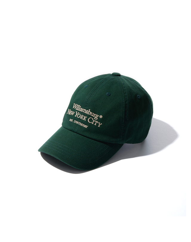 윌리엄스버그 뉴욕시티 Classic Logo Ball Cap_Deep Green 그린 착용컷