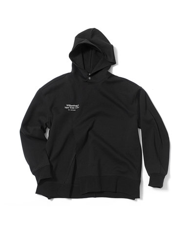 [Essential] Classic Logo Cutting Hoodie_Black