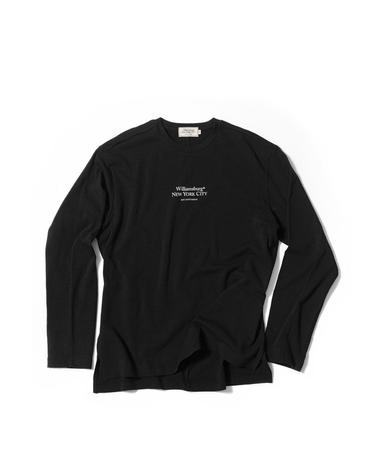 [Essential] Classic Logo Unbalance Round T_Black