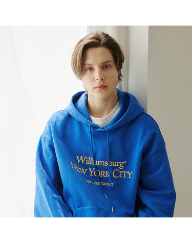 Classic Logo Needlework Hoodie_Blue