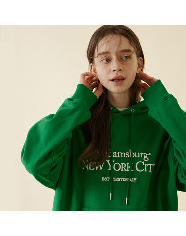 Classic Logo Needlework Hoodie_Green