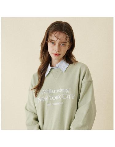 Classic Logo Needlework Sweat Shirt_Light Green