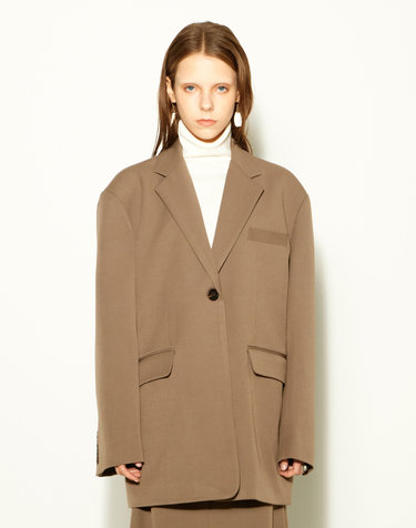 Drop shoulder oversized jacket Kaki