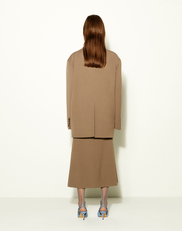 에스더블류앤엘시원리 에스더블류앤엘 시원리 Drop shoulder oversized jacket Kaki 카키 착용컷