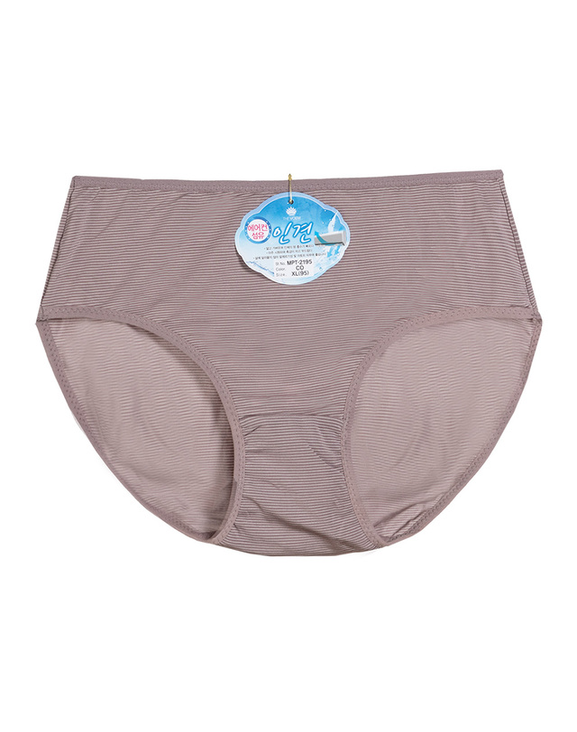 더보엠 산뜻한 스트라이프 인견 삼각 팬티 mpt2195 착용컷