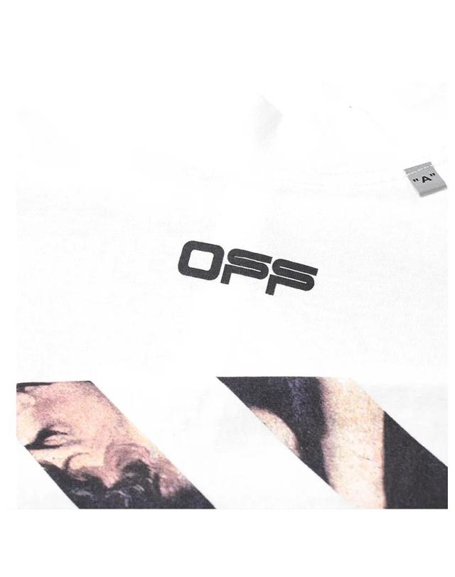 오프화이트 [국내배송][OFFWHITE] 카라바지오 애로우 긴팔 티셔츠 오버핏 OMAB032S201850040188 착용컷