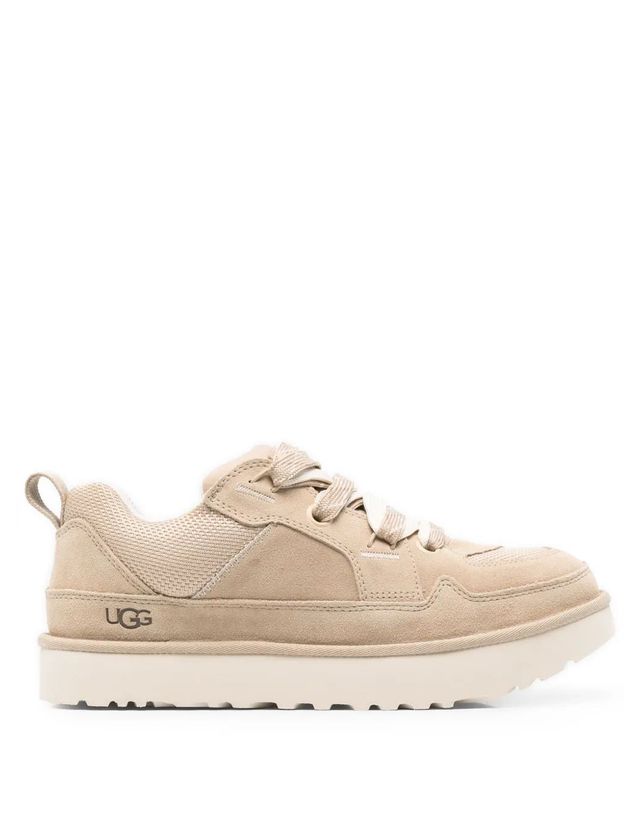 어그 [해외직구] 26FW 어그 스니커즈 Lo Lowmel with 메쉬 Inserts 앤 로고 on the Side in 베이지 Suede 맨 1169493MDSD TP572925815 착용컷