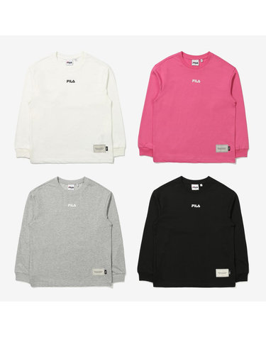 [KIDS] 직조로고 긴팔 티셔츠 (FK2RLE3102X) (FK2RLE3102X)
