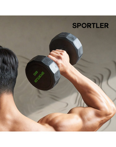 스포틀러 PEV 12각 덤벨 아령 6kg 웨이트 근력 홈트 운동 기구
