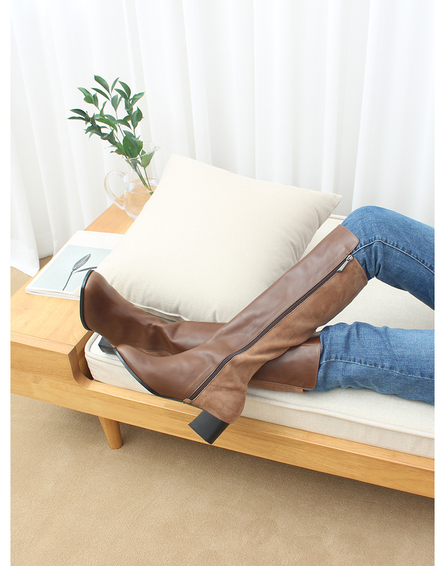 케리제이드 Bi-Span Long Boots_Brown 착용컷