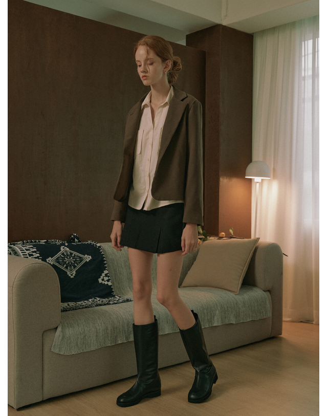 케리제이드 Flat Long Boots_Black 블랙 착용컷