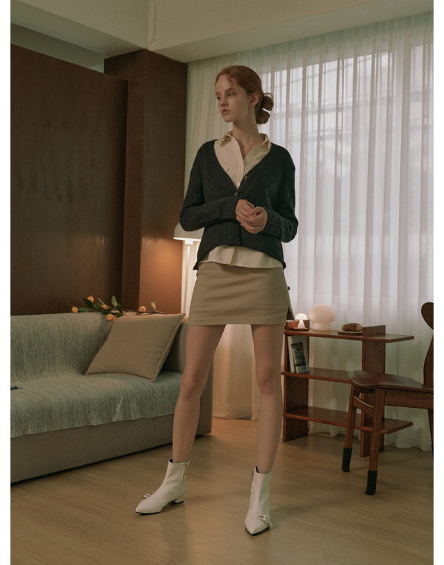 케리제이드 Light Ankle Boots_CreamWhite 흰색 착용컷