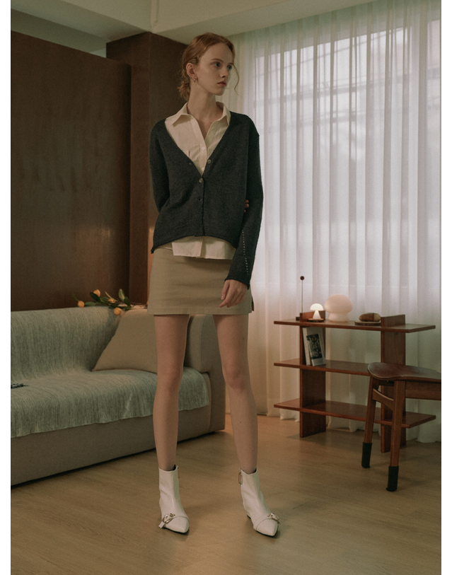 케리제이드 Light Ankle Boots_CreamWhite 흰색 착용컷