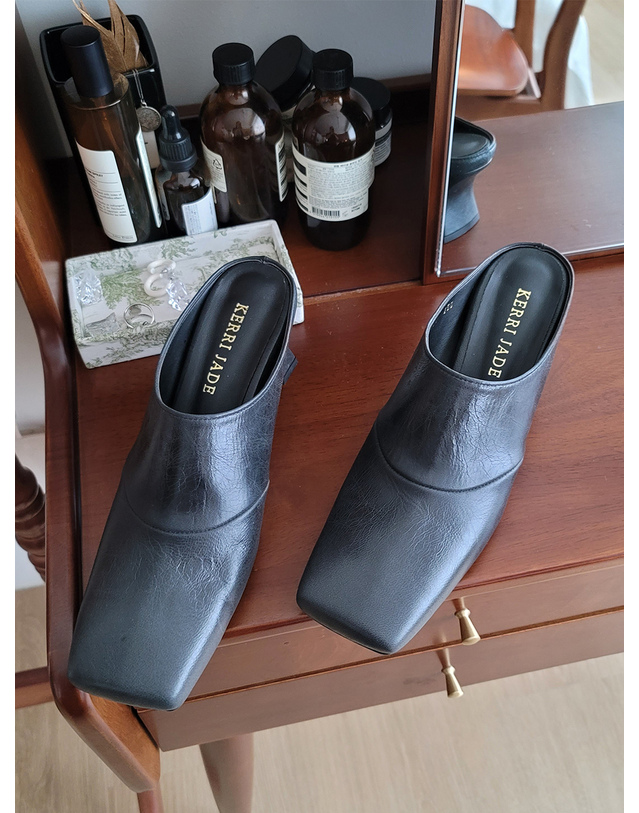 케리제이드 Tapering Mules_Black 블랙 착용컷