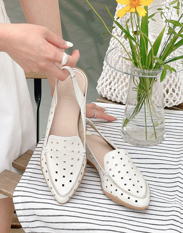 [VETIANO 베티아노] 큐브 펀칭 로퍼 샌들 2C / Cube Punching loafer Sandals 2C