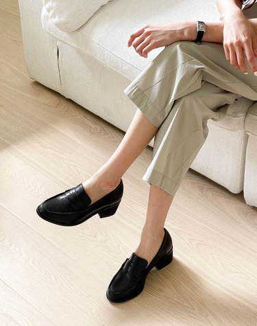[VETIANO 베티아노] 윈도우 소가죽 페니로퍼 BLACK /  Window cowhide penny loafer BLACK