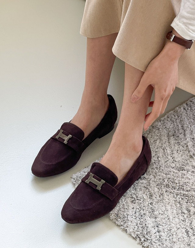 베티아노 [VETIANO 베티아노] H장식 스웨이드로퍼 3color / H decorated suede loafers 3 colors 착용컷