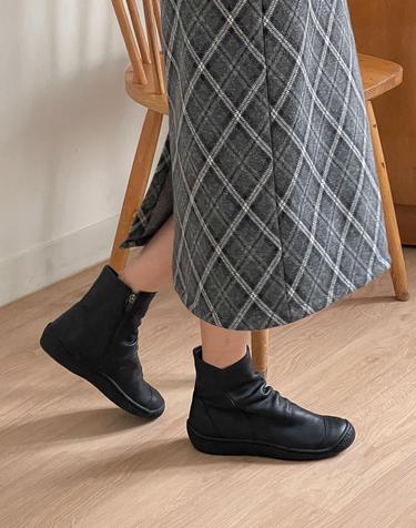 [VETIANO 베티아노] 아떼바 셔링 앵클부츠 2color /  Ateba shirring ankle boots 2colors