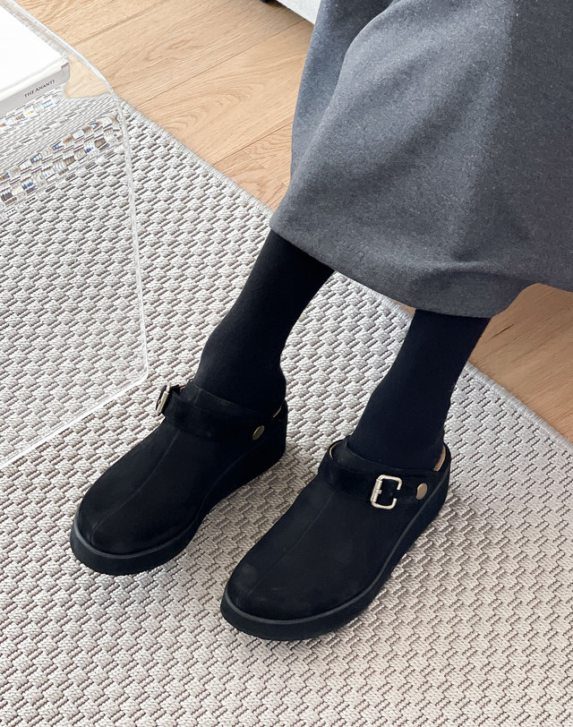 베티아노 [VETIANO 베티아노] 베아리스 소가죽 누벅 슬리퍼 2color / Bearis cowhide nubuck slippers 2color 착용컷