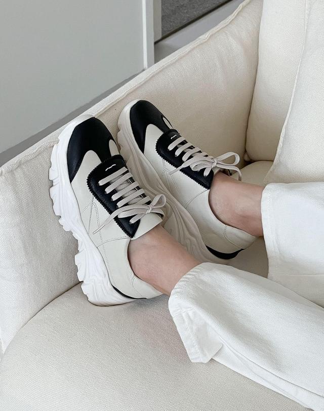 베티아노 [VETIANO 베티아노] 듀얼 프레임 키높이 어글리스니커즈 / Dual Frame Height-Increasing Ugly Sneakers 착용컷