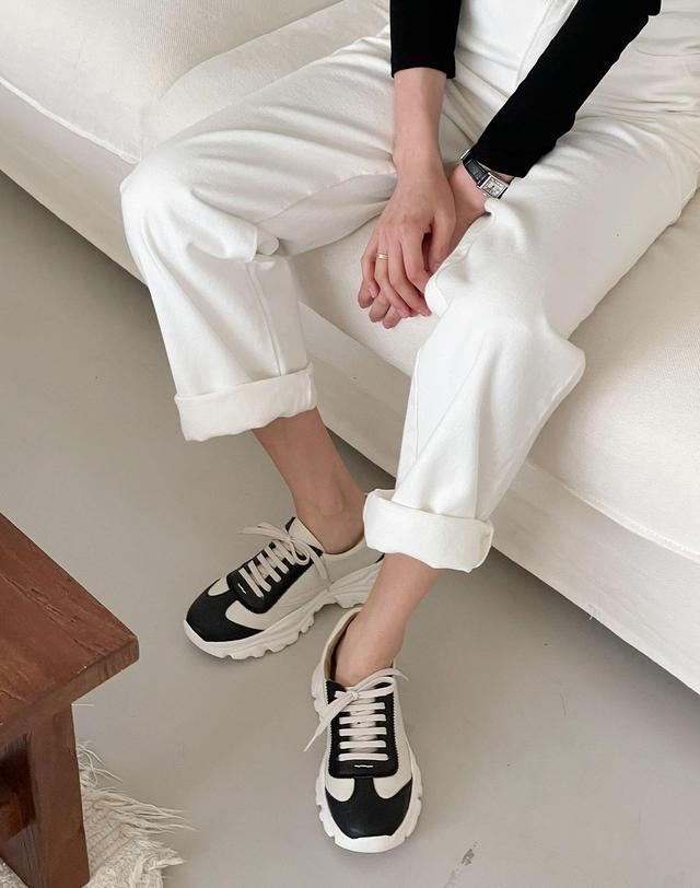 베티아노 [VETIANO 베티아노] 듀얼 프레임 키높이 어글리스니커즈 / Dual Frame Height-Increasing Ugly Sneakers 착용컷