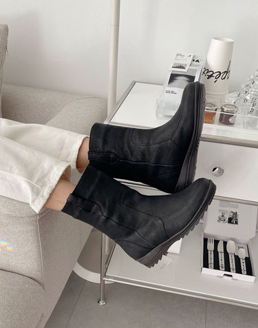 [VETIANO 베티아노] 퐁디 기모 하프앵클부츠  / Fondi Raised Half Ankle Boots