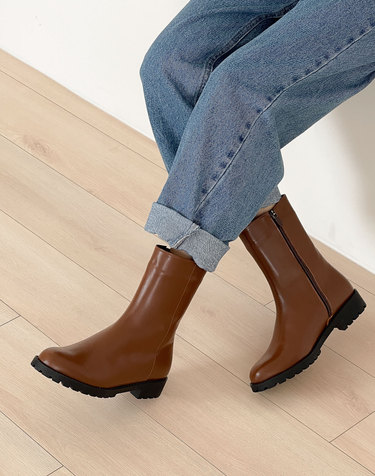 [VETIANO 베티아노] 심플 러버솔 하프부츠 2C / Ropa Simple Rubber Sole Half Boots 2C