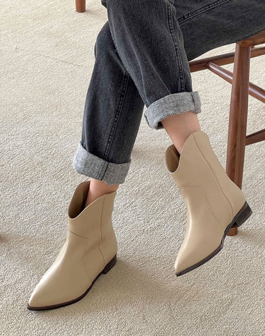 [VETIANO 베티아노] 마랑 숏 우드 심플 웨스턴 부츠 / Marant Short Wood Simple Western Boots
