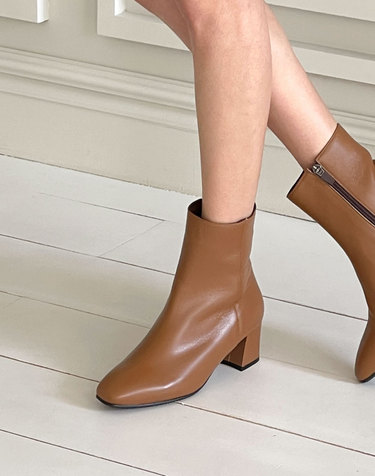 [VETIANO 베티아노] 피넛 쉽스킨 앵클부츠 3C /  Peanut Sheepskin Ankle Boots 3C