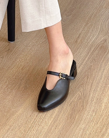 [VETIANO 베티아노] 엘리나 스퀘어 뮬 2color /  Elina square mules 2color