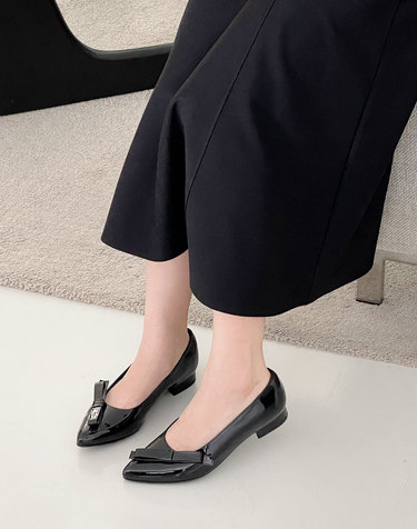 [VETIANO 베티아노] 오브리 사이드 리본 플랫 3color / Aubrey side Ribbon flat 3color