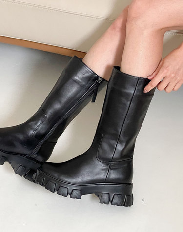 [VETIANO 베티아노] 하프 볼디 심플워커부츠 2color / Half Bold Simple Walker Boots 2color