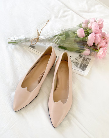 [VETIANO 베티아노] 하트 라인 포인티드 플랫 3color / Heart line pointed flat 3color