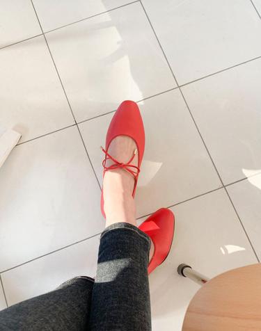 [VETIANO 베티아노] 까멜리아 리본 메리제인 플랫 / Camellia Ribbon Mary Jane Flats