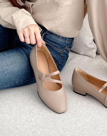 [VETIANO 베티아노] 알로 하도매 메리제인 플랫 9color /  ﻿Arlo gold ring MaryJane flat 9color