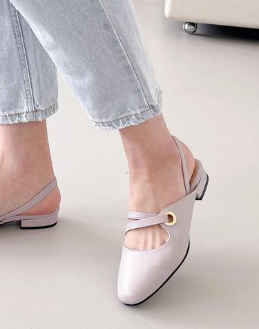 [VETIANO 베티아노] 알로 하도매 메리제인 슬링백 9color / ﻿Arlo gold ring MaryJane Slingback 9color