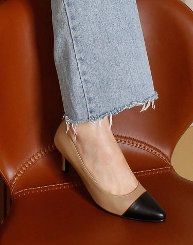 [VETIANO 베티아노] 가브리엘 투톤 포인티드 펌프스 3cm/5cm/7cm