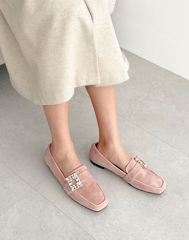 베티아노 [VETIANO 베티아노] ﻿VIV 비에 스웨이드 크리스탈 로퍼 3C / VIV Suede crystal loafers 3C 착용컷