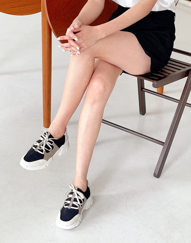 베티아노 [VETIANO 베티아노] 바르샤바 스판콤비 스니커즈 / Warsaw Span Combi Sneakers 2C 착용컷