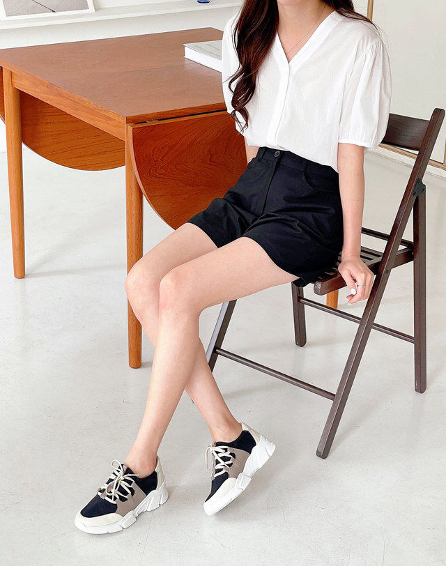베티아노 [VETIANO 베티아노] 바르샤바 스판콤비 스니커즈 / Warsaw Span Combi Sneakers 2C 착용컷