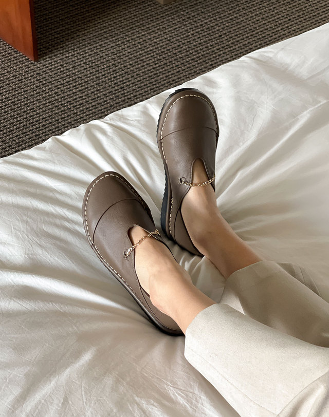 베티아노 [VETIANO 베티아노] 바트 체인 스티치 단화 로퍼 2C / Bart Chain Stitch Shoe Loafers 2C 착용컷