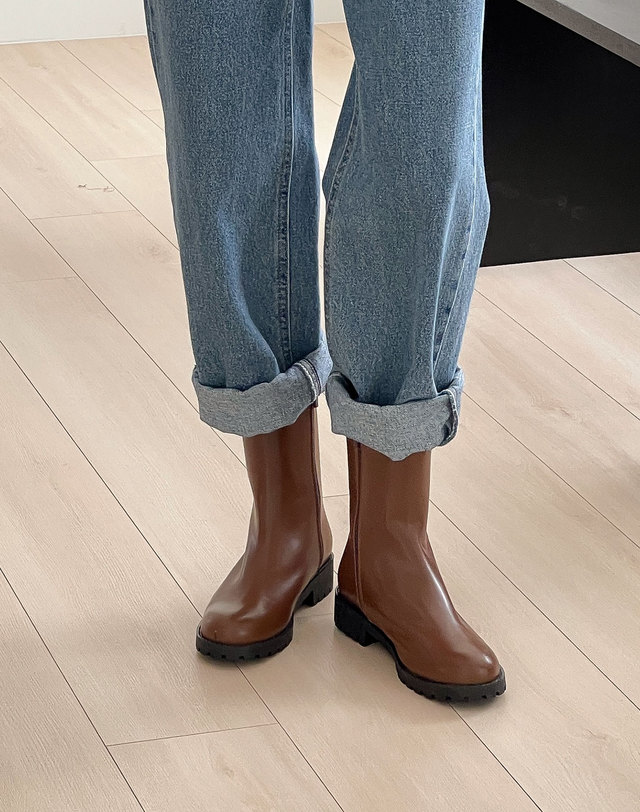 베티아노 [VETIANO 베티아노] 심플 러버솔 하프부츠 2C / Ropa Simple Rubber Sole Half Boots 2C 착용컷