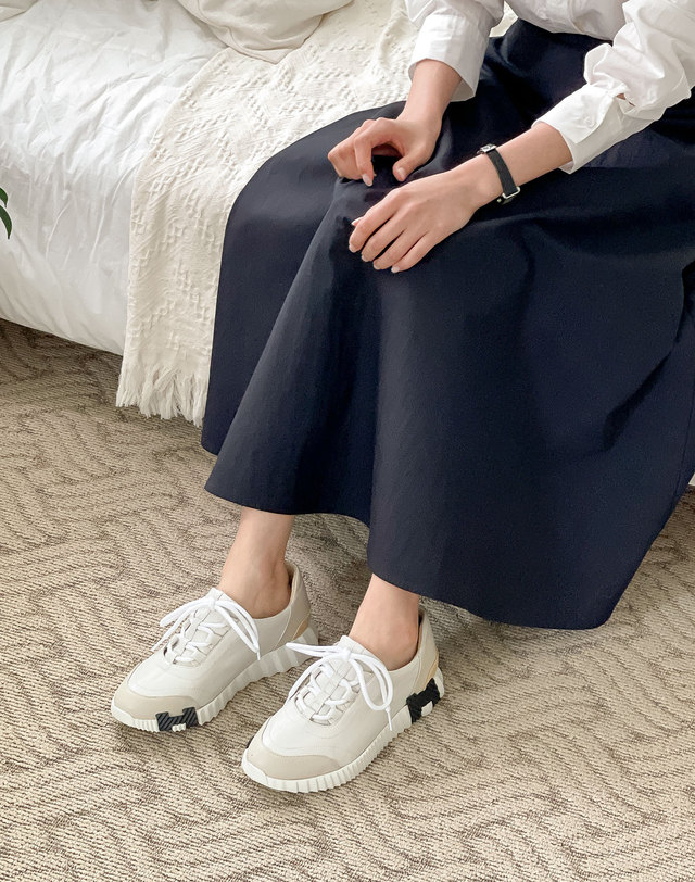 베티아노 [VETIANO 베티아노] 바운싱 배색 스니커즈 2color / Bouncing color matching sneakers 착용컷