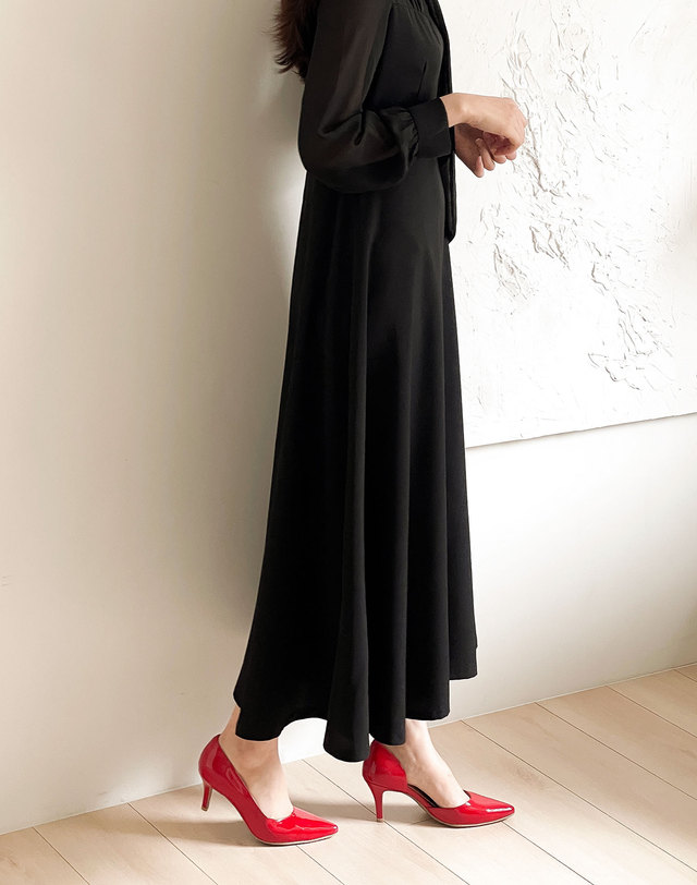 베티아노 [VETIANO 베티아노] 스칼렛 사이드 오픈 힐 3color / Scarlet side open heel 3color 착용컷