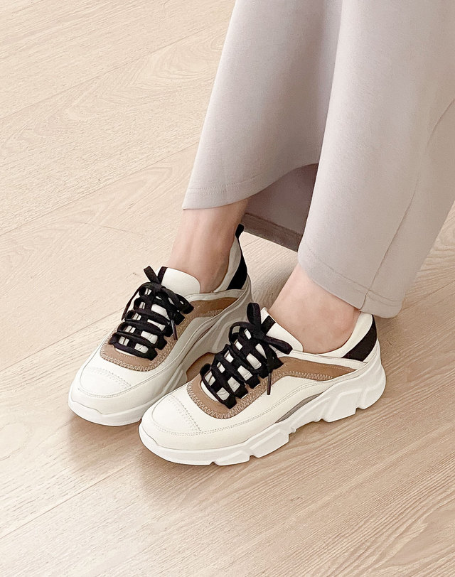 베티아노 [VETIANO 베티아노] 펠라트 콤비 어글리 스니커즈 2color / Felat combination ugly sneakers 2colors 착용컷