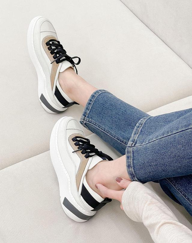 베티아노 [VETIANO 베티아노] 뉴 펠라트 콤비 스니커즈 2color / New Felat Combi Sneakers 착용컷