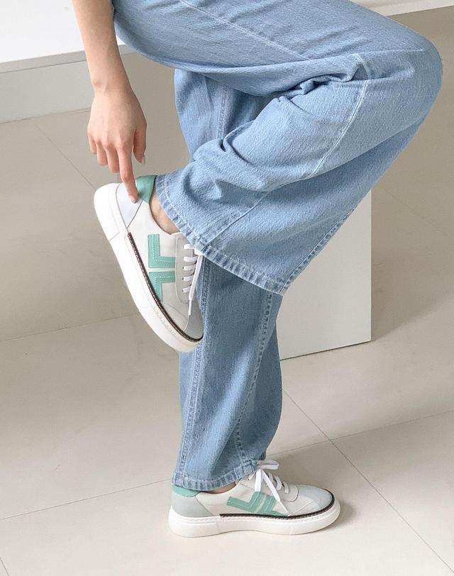 베티아노 [VETIANO 베티아노] 그리스 스티치 스니커즈 2color / Greek Stitch Sneakers 2color 착용컷