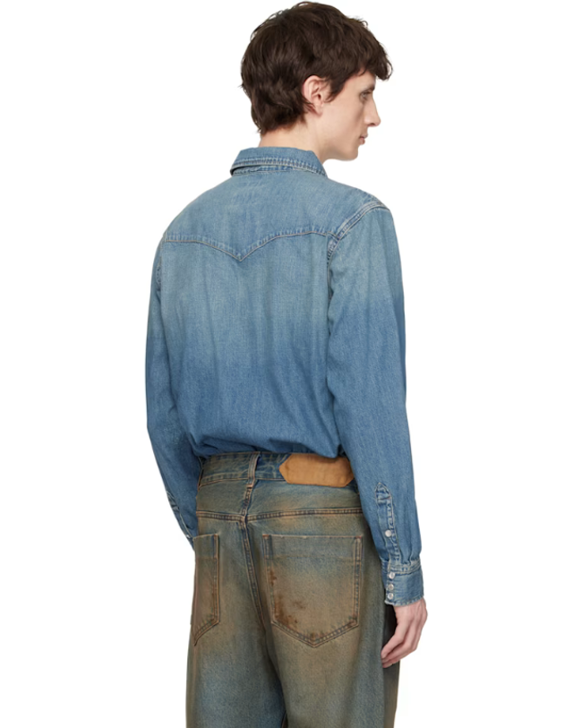 누디진 [해외직구] Nudie Jeans 블루 군나르 데님 셔츠 140919B83 TP873498797 착용컷