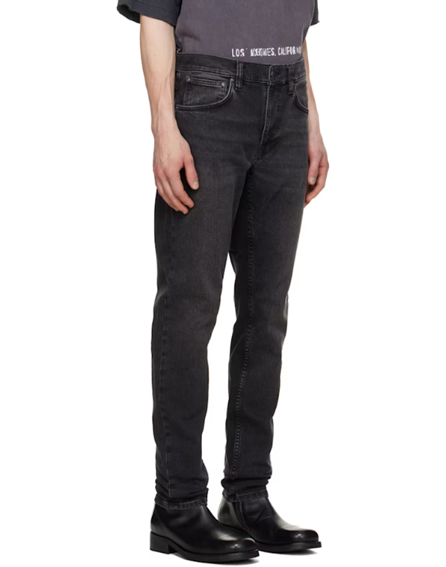 누디진 [해외직구] 26 FW Nudie Jeans 블랙 린 딘 데님 진 261078M186003 착용컷