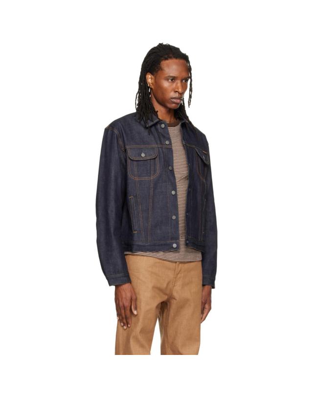 누디진 [해외직구] 26 FW Nudie Jeans 블루 대니 에이스 셀비지 데님 재킷 262078M177000 착용컷